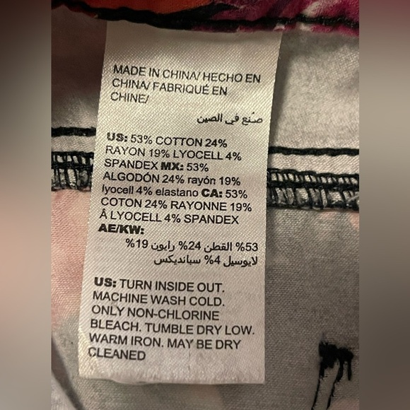 Chico’s Floral Jeggings Size 6 petite - Picture 7 of 7